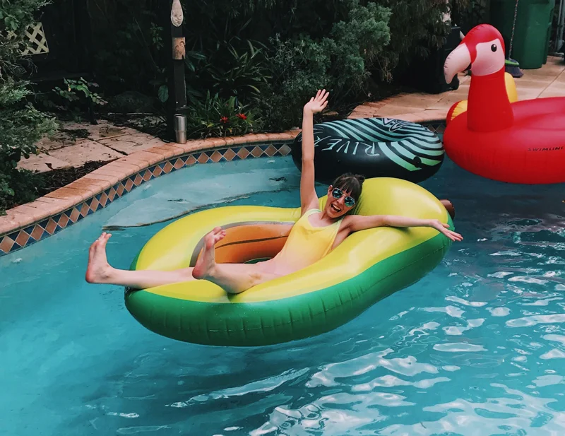 I blend into my avocado float!