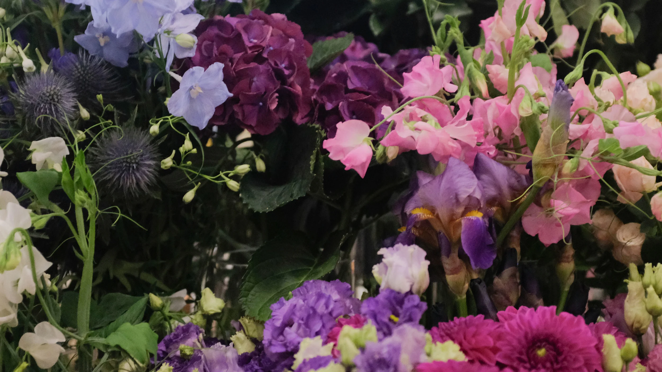 They provided flower arrangements too. 