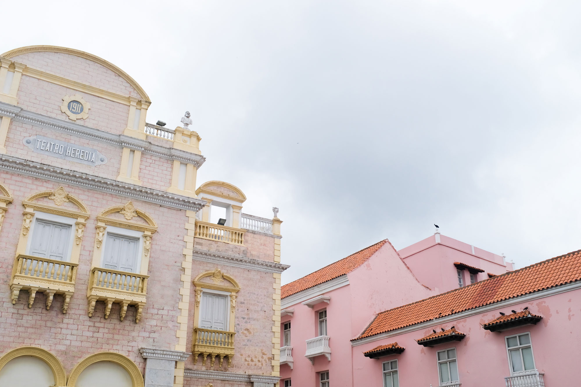 Teatro Heredia is an old theatre which still maintains its original 1906 decor inside.