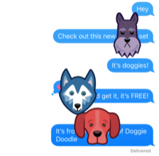 Doodle Doggies iMessage Sticker Pack (Free!)