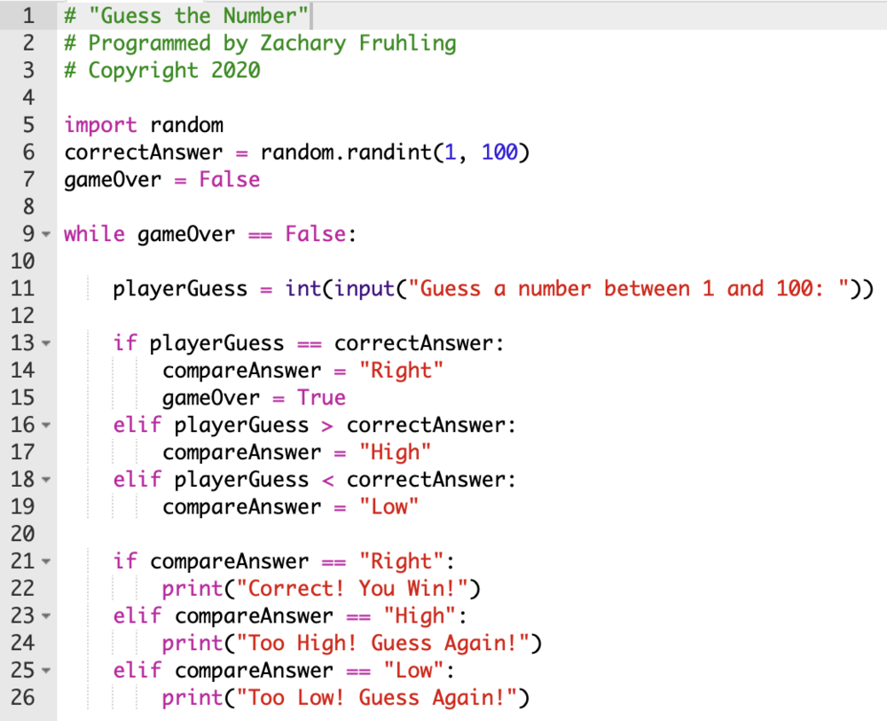 Logic and Programming: How to Program a Simple Guess-the-Number Game in  Python — Zachary Fruhling