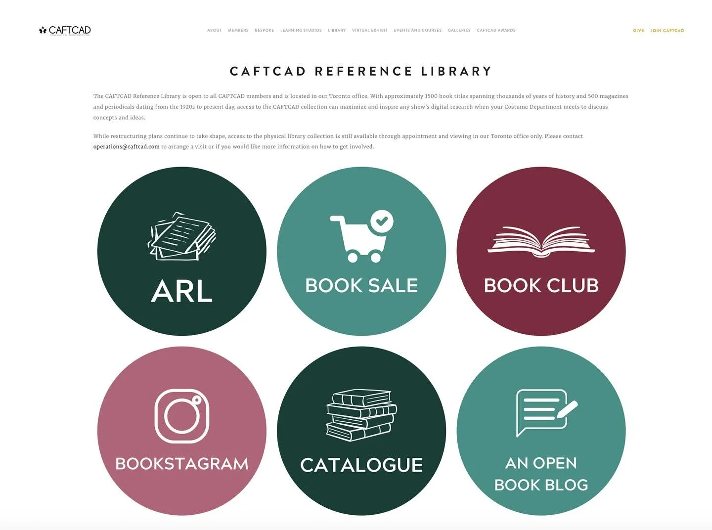 Find us now online! The CAFTCAD Reference Library is SO EXCITED to share our new online presence with you! Find us in the menu bar of the CAFTCAD website! Huge thank you to Yuxin sharing her talents and bringing this all together and to our wildly ta