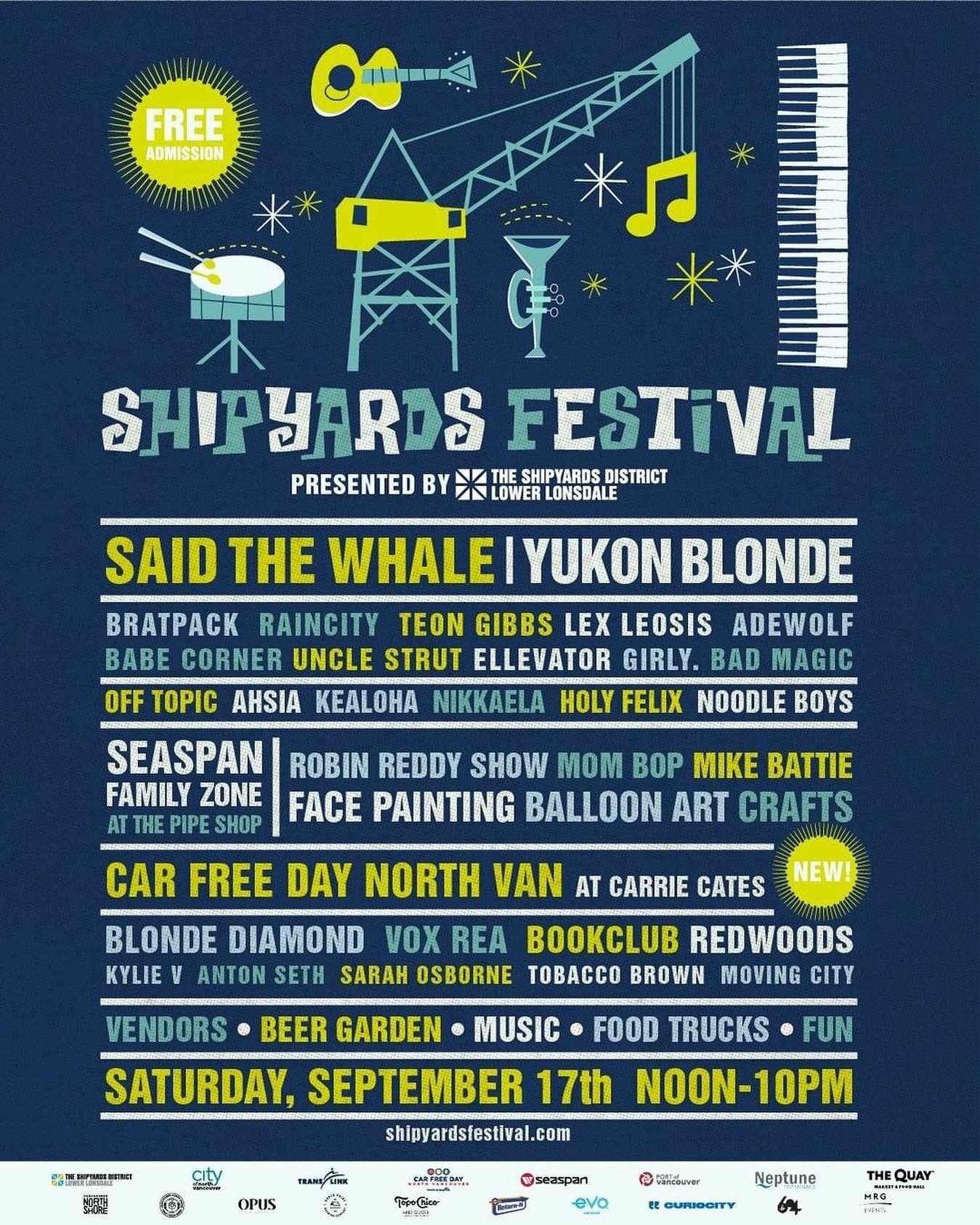 #Vancouver Shipyards Festival in North Van&rsquo;s @shipyardsdistrict happening now! @ellevatorband hit the stage next. FREE! + the rest of the lineup looking 👌👌👌