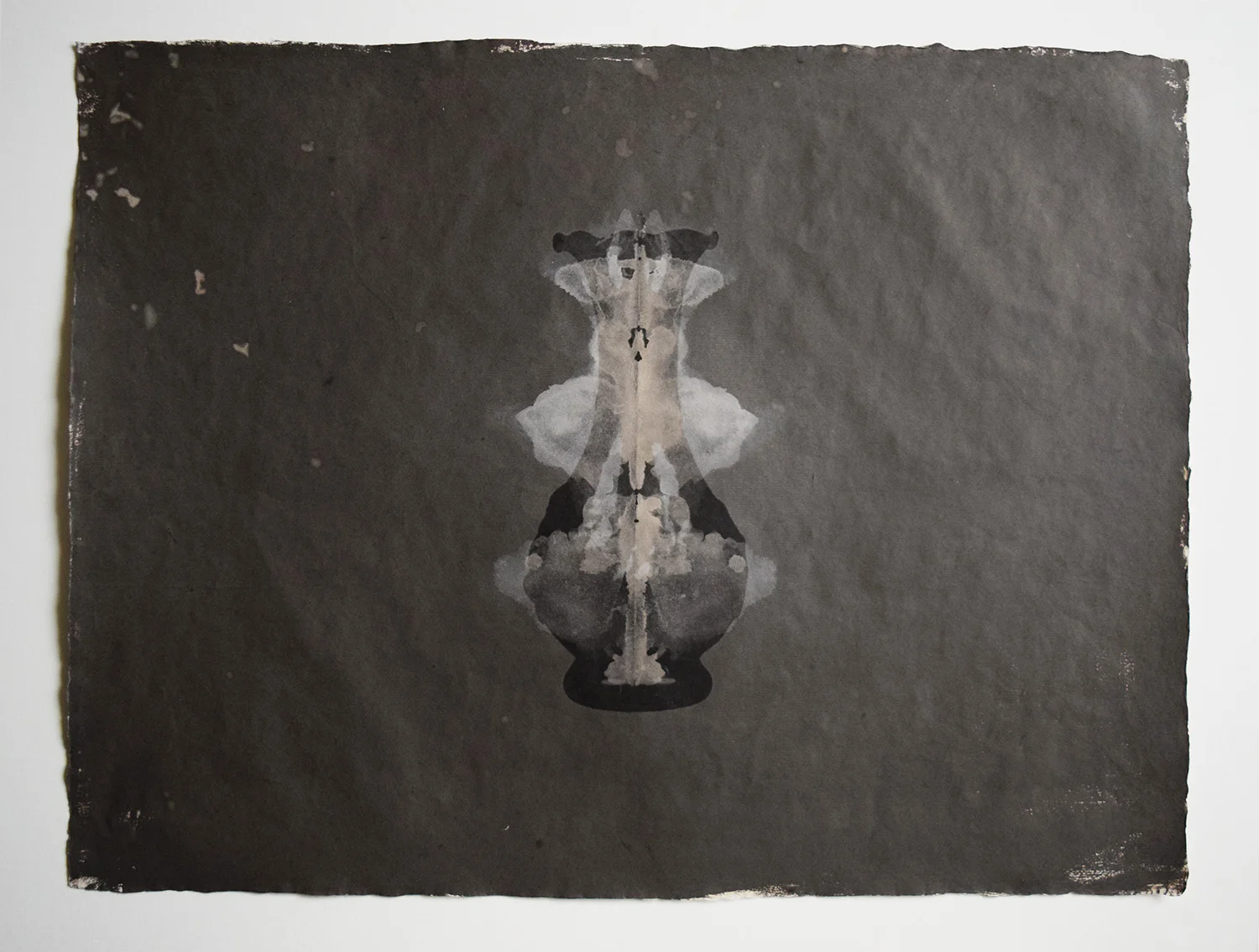VESSELS (Triptych, detail) Handmade paper, Kallitype, Screen print