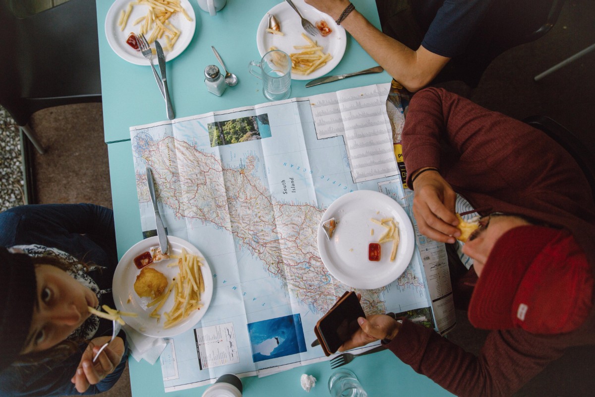 prAna New Zealand lunch navigation