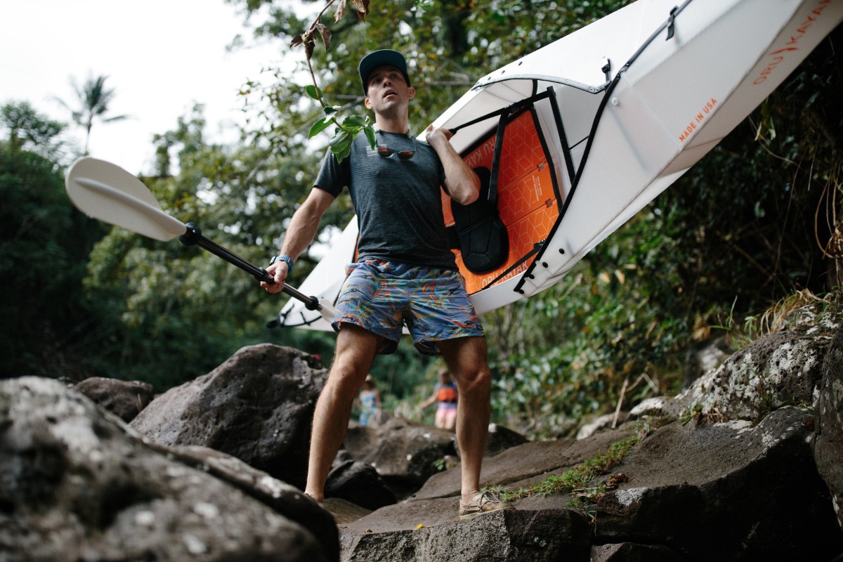 Oru Kayak over shoulder