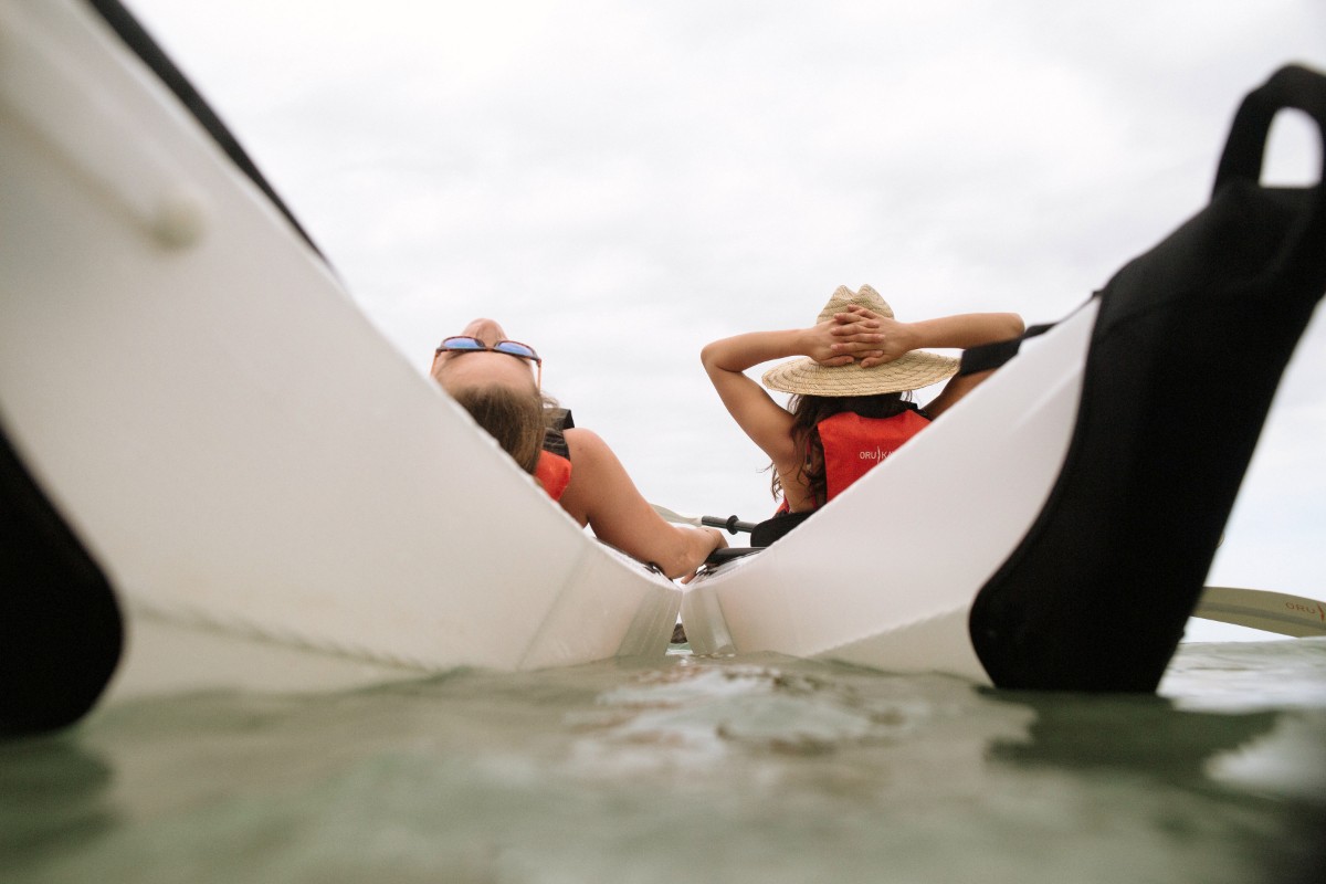 Oru Kayak between boats