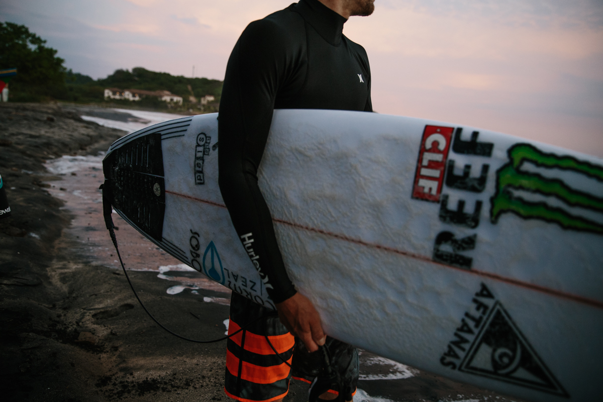 CLIF Bar Nicaragua surfboard detail