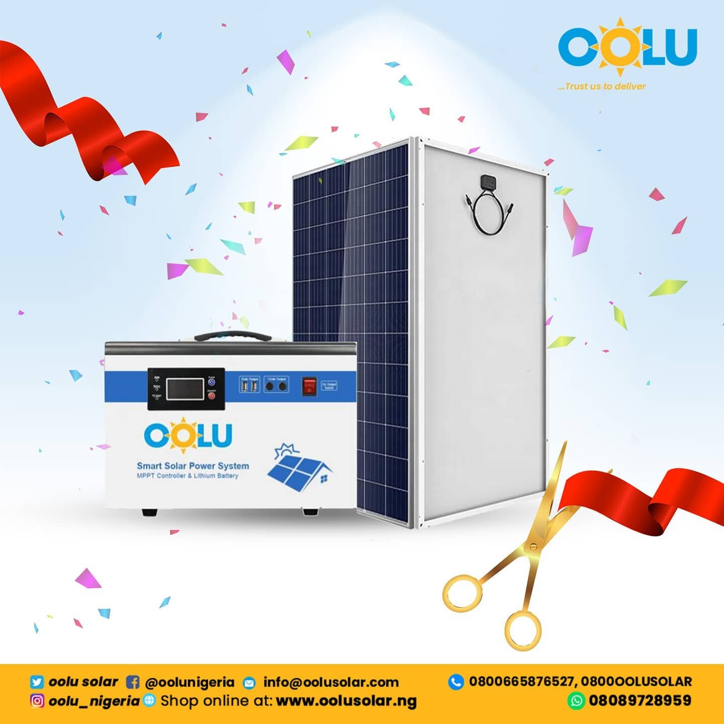 🌞🌞🌞hooray!!!🌞🌞🌞

We have launched a new product in Nigeria!

Oolu launches the POWERHUB Smart Solar Power System in Nigeria. This product is perfect for small and micro businesses or for when grid electricity is not stable. 

For more informati