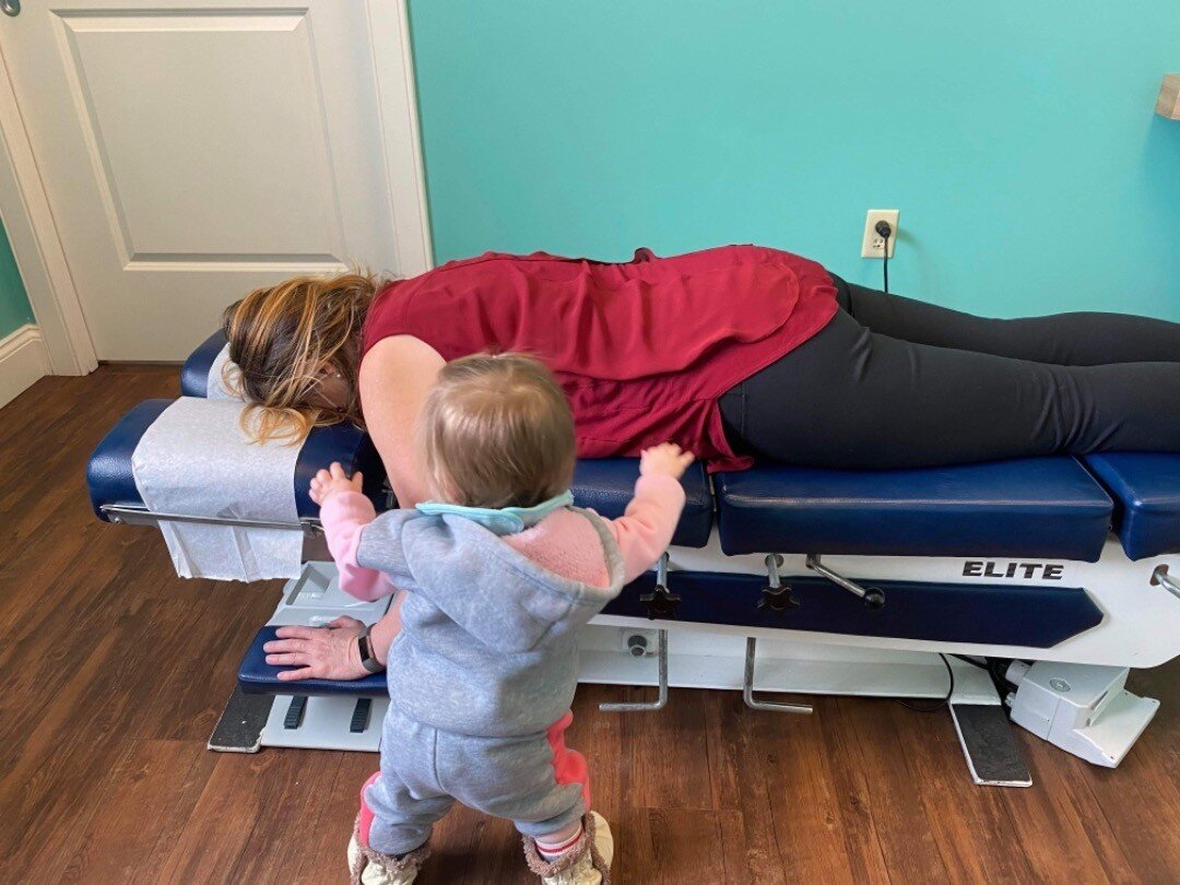 Chiropractor in training! 😂 Thanks to our wonderful patient for sending us this photo. We always love sharing! ❤️