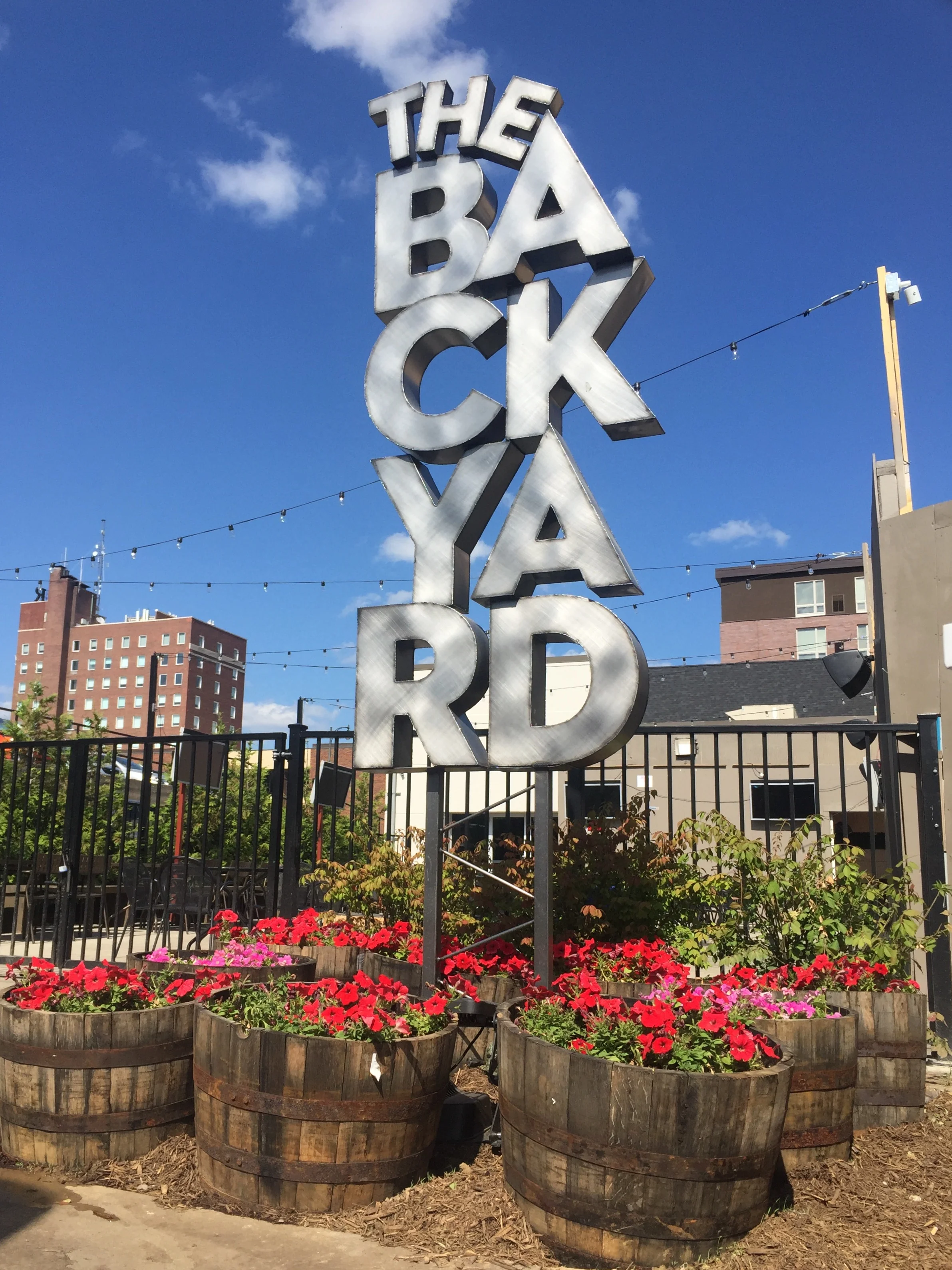 The Backyard sign
