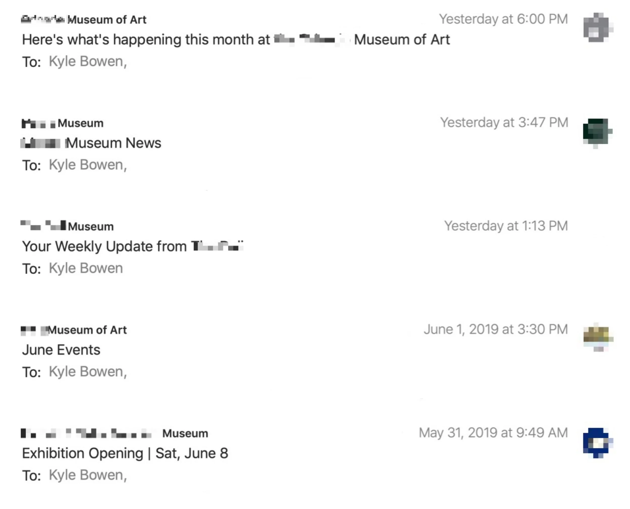 Museum newsletter subject lines