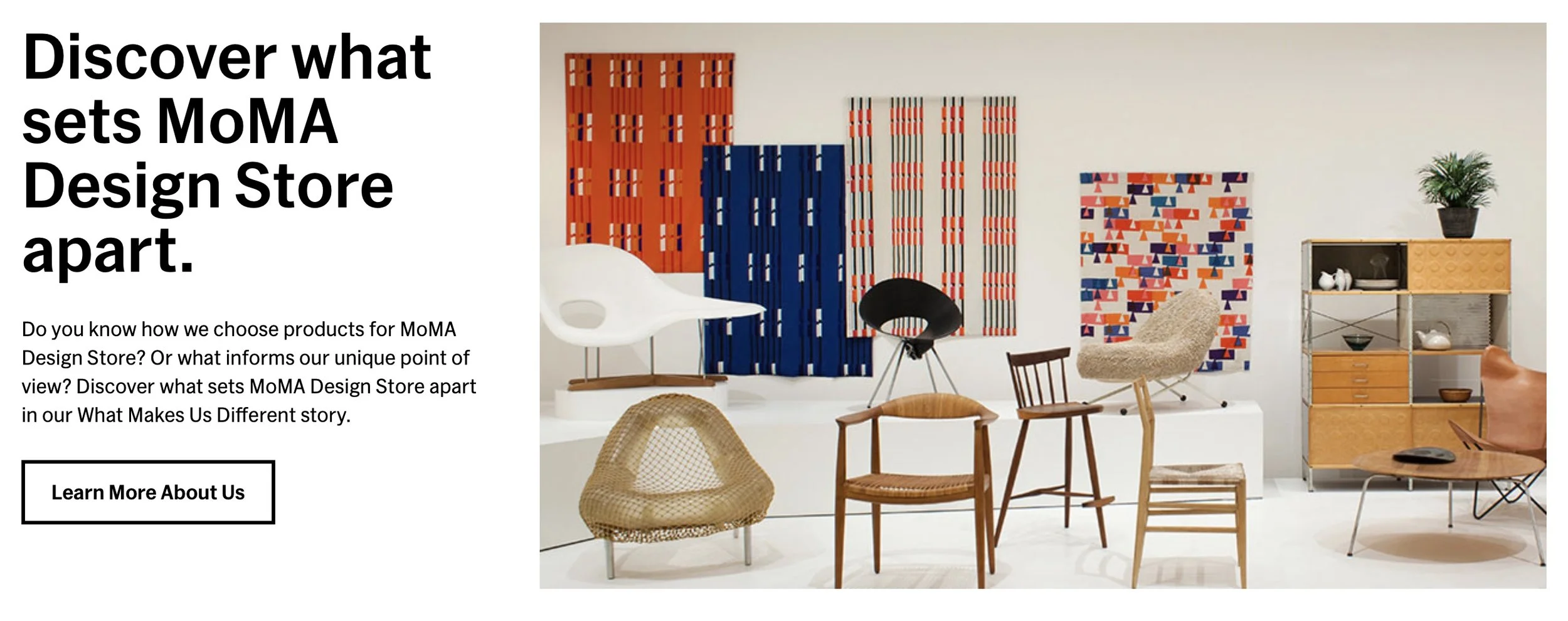 MoMA Design Store value prop CTA