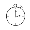 increments of 15 seconds (add 10 seconds to each additional steep)