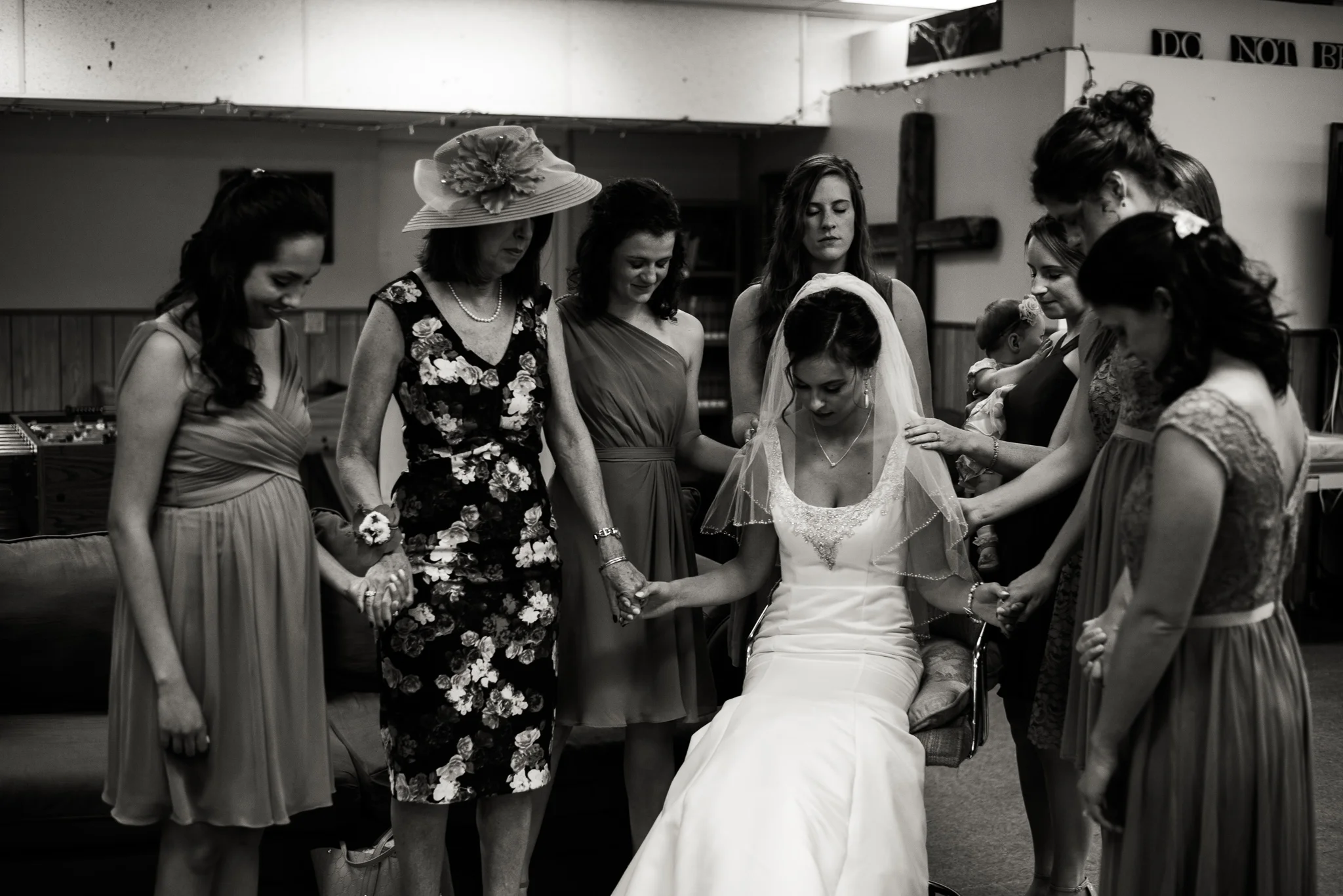 Boise Wedding Photographer // Idaho engagement photographer // PNW Engagement // Wedding // wedding prayer // bridesmaids // Idaho bride // Natural Couples Posing Ideas // air force wedding // elegant wedding dress // open back wedding dress // boise basque center // catholic wedding // traditional wedding // church wedding // party reception // wedding reception dancing // simple wedding ideas // large group posing // getting ready wedding // inn at 500 boise // boise couples photographer // SS Photography & Design // Sadie Shirts