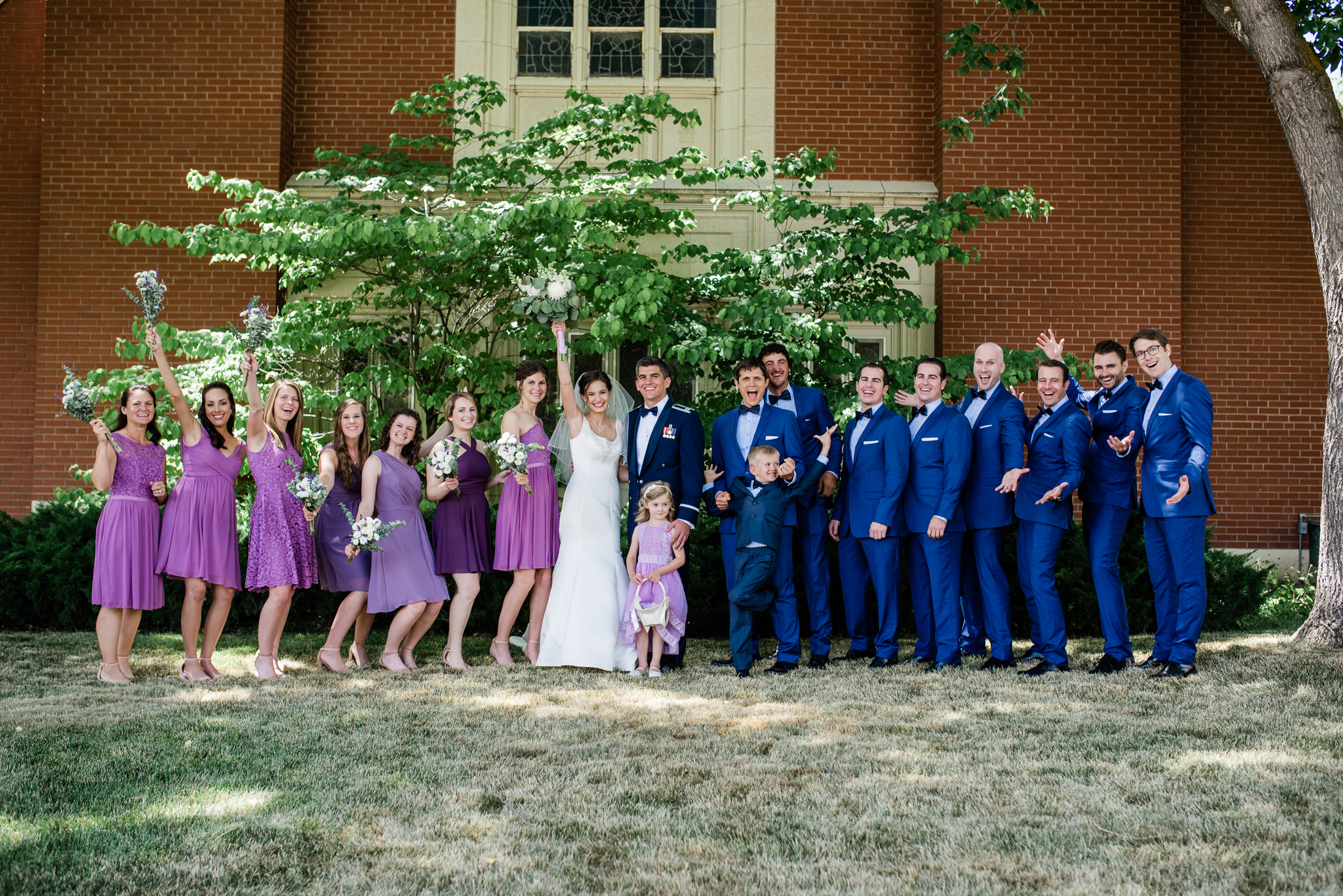Boise Wedding Photographer // Idaho engagement photographer // PNW Engagement // Wedding // Idaho bride // Natural Couples Posing Ideas // bridal party photos // large group posing // air force wedding // elegant wedding dress // bridesmaids // groomsmen // boise basque center // catholic wedding // traditional wedding // church wedding // party reception // wedding reception dancing // simple wedding ideas // getting ready wedding // inn at 500 boise // boise couples photographer // SS Photography & Design // Sadie Shirts
