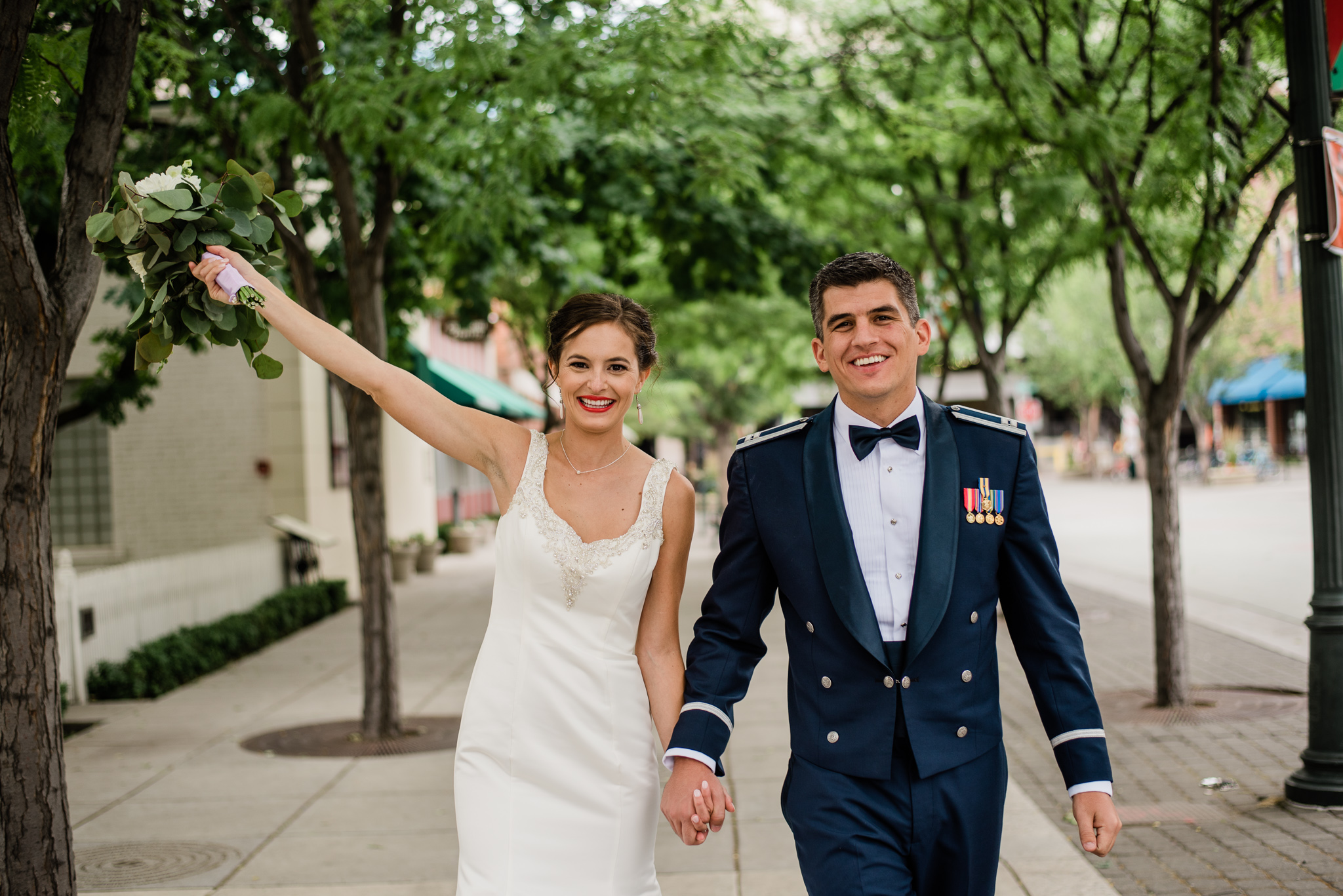 Boise Wedding Photographer // Idaho engagement photographer // PNW Engagement // Wedding // Idaho bride // Natural Couples Posing Ideas // air force wedding // Kathryn Albertson park wedding photos // elegant wedding dress // open back wedding dress // boise basque center // catholic wedding // traditional wedding // church wedding // party reception // wedding reception dancing // simple wedding ideas // inn at 500 boise // boise couples photographer // SS Photography & Design // Sadie Shirts 
