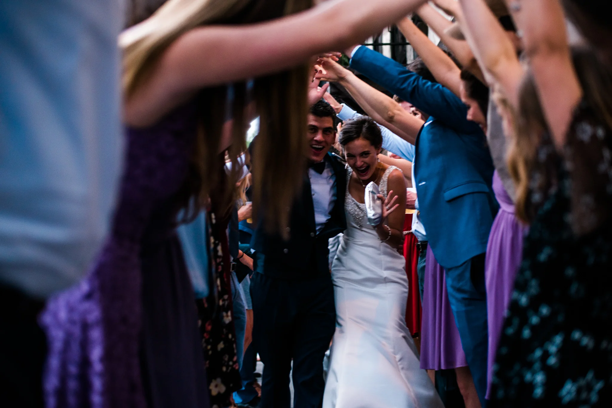 Boise Wedding Photographer // Idaho engagement photographer // PNW Engagement // Wedding // Idaho bride // Natural Couples Posing Ideas // wedding exit // tunnel exit // air force wedding // elegant wedding dress // open back wedding dress // boise basque center // catholic wedding // party reception // wedding reception dancing // simple wedding ideas // getting ready wedding // inn at 500 boise // boise couples photographer // SS Photography & Design // Sadie Shirts