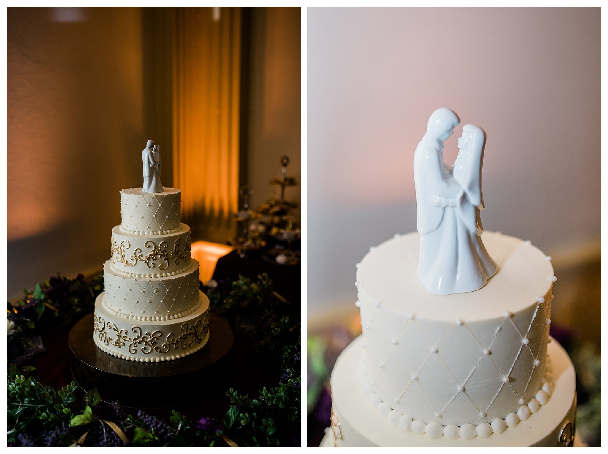Boise Wedding Photographer, Idaho Wedding Photographer, candlelit wedding, plum and gold wedding colors, winter wedding, chic wedding cake, lace wedding dress, wedding updo, sentimental wedding ideas, documentary wedding photographer, wedding photography, large group wedding, church wedding