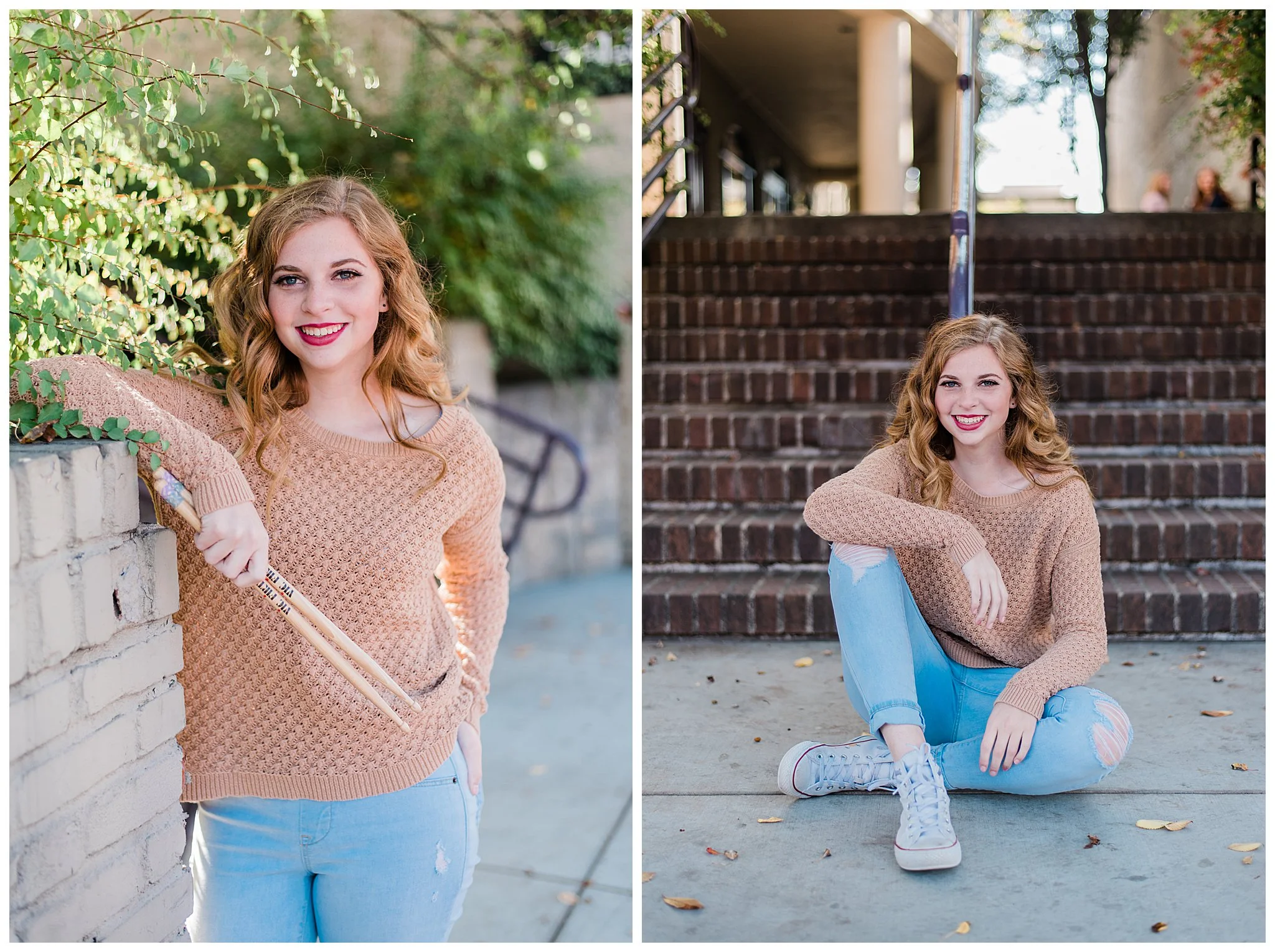 Boise Senior Photographer, Idaho, graduation, Boise, natural posing, laughter, girls senior photos, drums, summer aesthetic, senior photography, fun senior pictures, summer photos, SS Photography & Design, Sadie Shirts
