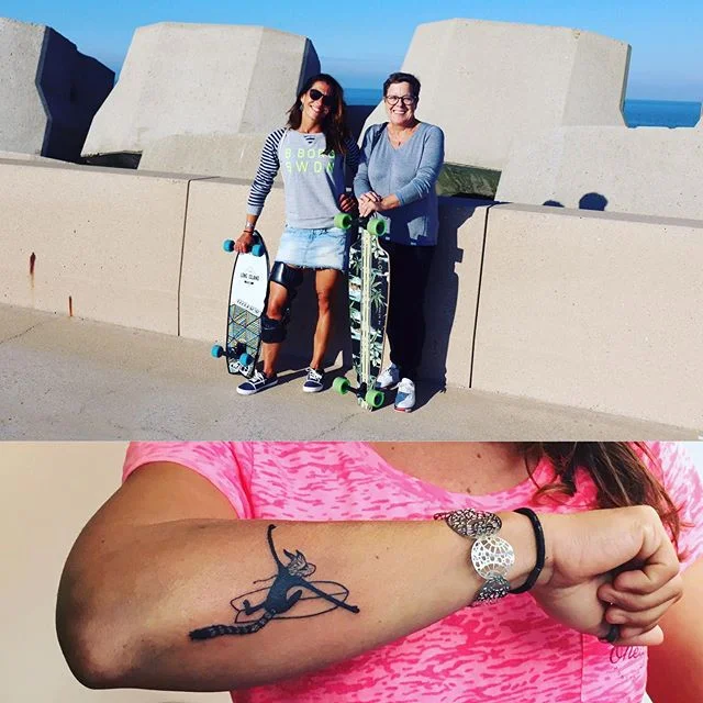 “I love my mam (mother)” // “I went and got a surf-tattoo on my arm. It will remind me of the hard times that I have overcome and the new chapters in life!