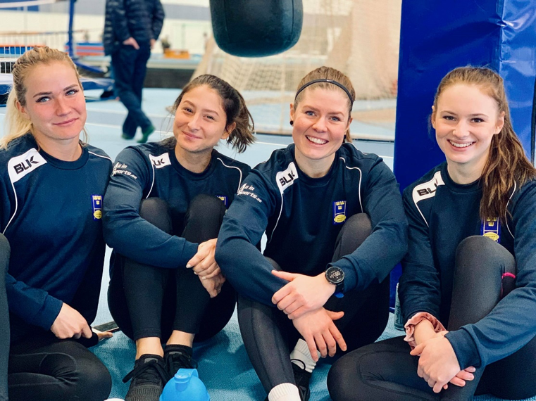 From the left: Mikaela Korpysz, Elizabeth Sonnenhilzner, Lene Lykke-Olesen and Amanda Swartz from the national Sweden 7’s camp at Bosön, Sweden.
