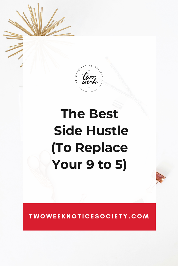 What is THE best side hustle to replace your 9 to 5 corporate job? With all of the buzz out there about having a side hustle and trying to figure out which one is actually worth your time, I’ve decided to share what I have done to create multiple streams of income in my business. #workfromhome #leave9to5 #twoweeknotice #sidehustle #mompreneur #businessplan