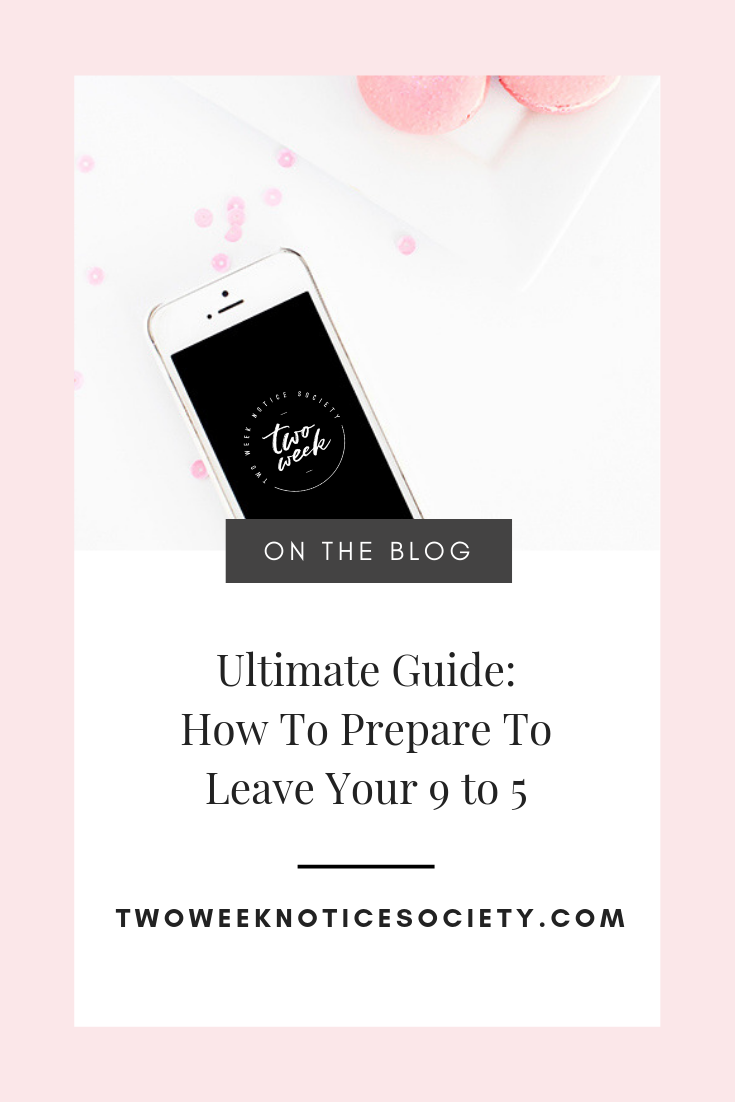 Ready to quit your full-time job to pursue your business full-time? Check out these tips on how to create your 9-5 exit strategy. The Ultimate Guide: How To Prepare To Leave Your 9 to 5! Repin and Join my free training on make a full-time income in your business! how to start your own small business, quit your job, how to quit your 9 to 5, how to start my own business, entrepreneur tips, small business start up, #workfromhome #leave9to5 #twoweeknotice #sidehustle #mompreneur