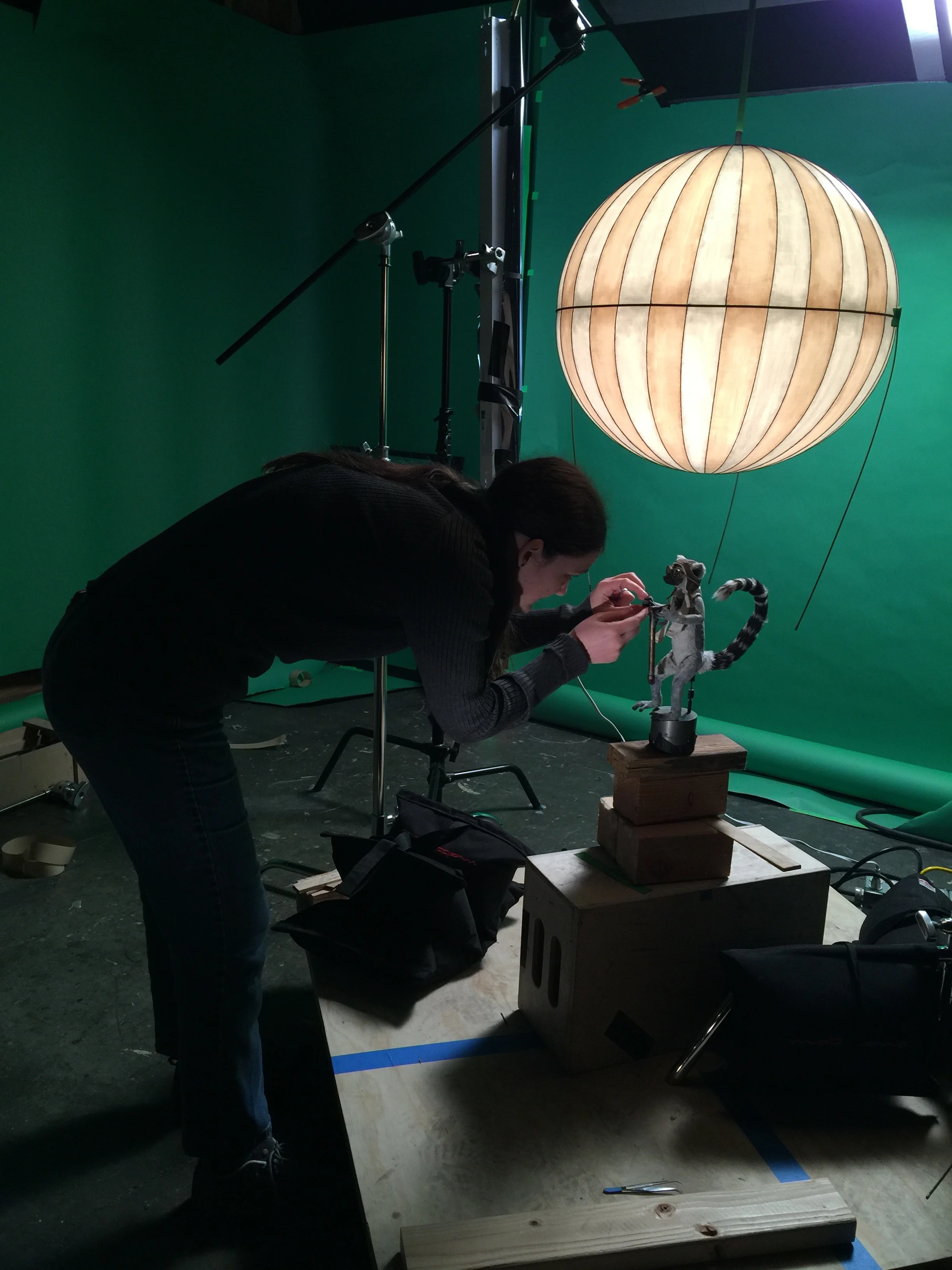 Animator Vanessa Pridgen working. Photograph by Beth Gavigan