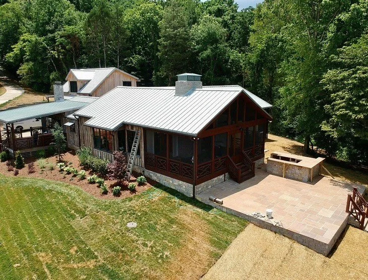 ✨We&rsquo;re so happy with how this renovation project has turned out! Our team added on to their original barn structure and turned it into the family&rsquo;s new, custom dream home! So much original charm built into this stunning property✨
