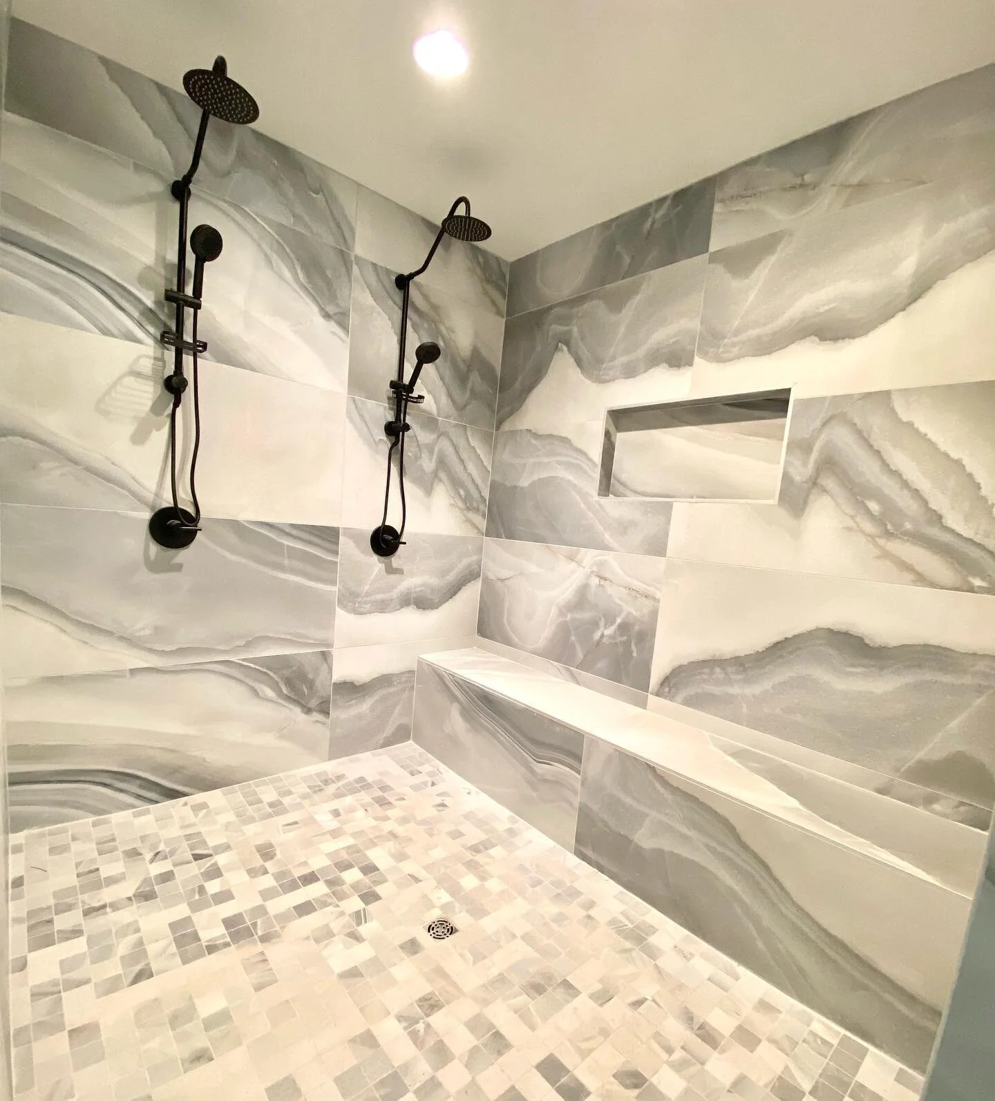 ✨We&rsquo;re loving how this master bathroom is coming together! What&rsquo;s a must have in your dream bedroom?✨