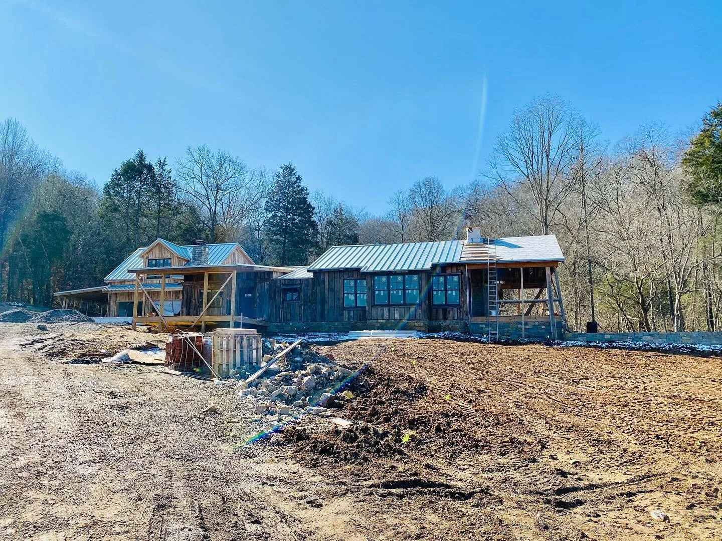 ✨It&rsquo;s amazing how much charm can be created from incorporating materials from the original structure in the new build! We are getting close to finishing up this barn renovation &amp; addition and it sure is coming together nicely! We can&rsquo;