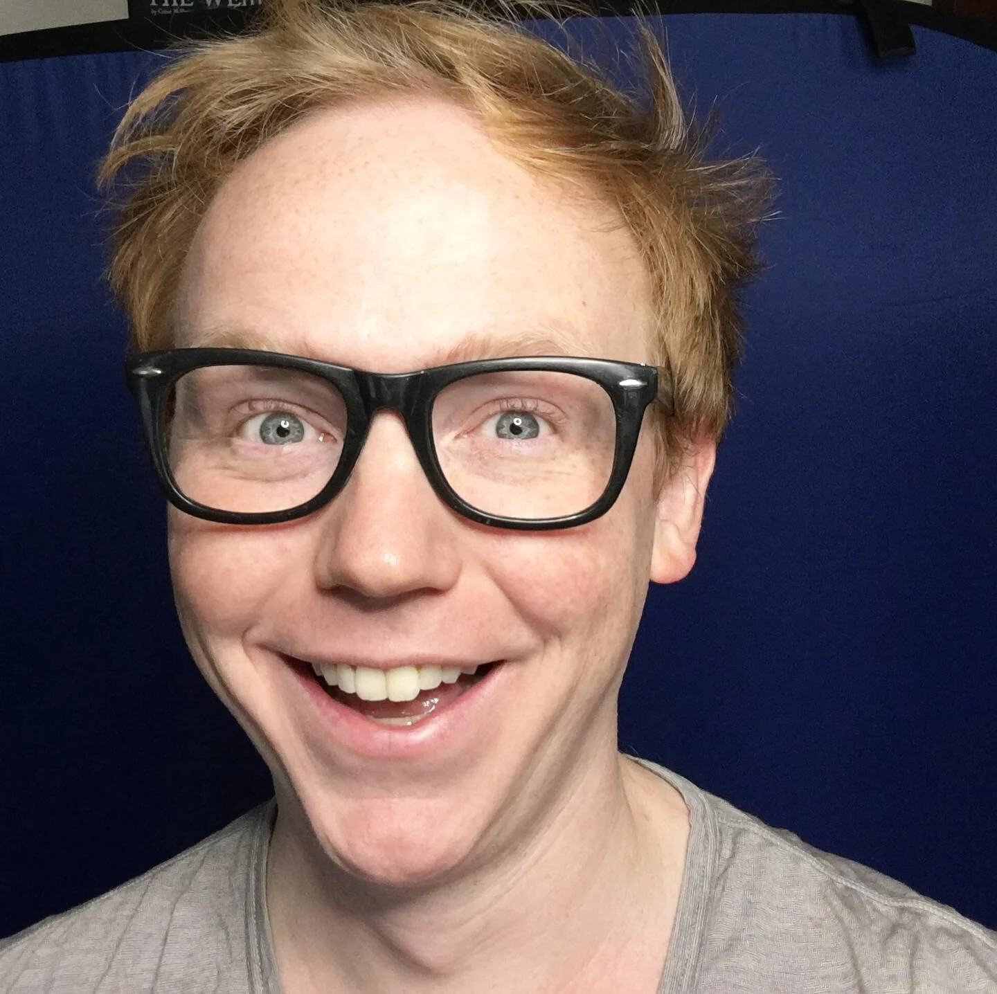 K I’ll be honest, I was having a good hair day and the glass I just happen to have kept from my high school production of Little Shop framed my face just right. Sue me, OK?