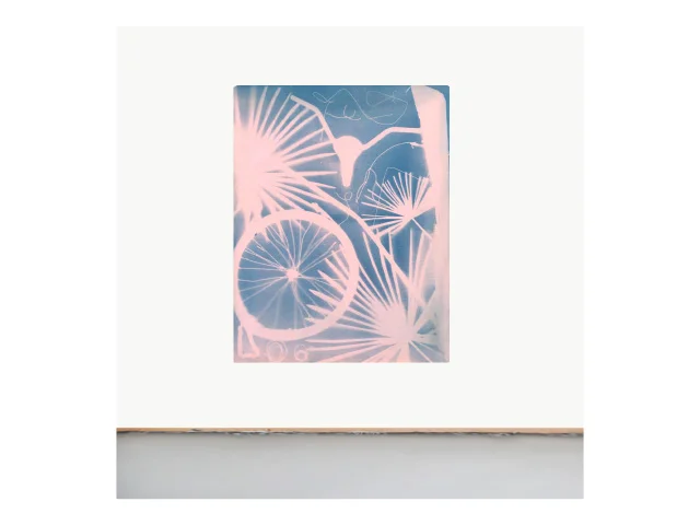  Thomas Arden , Evening Cruise , 2017, Cyanotype on canvas, Width 47” x Height 60". Image credit: Hyoin Bae