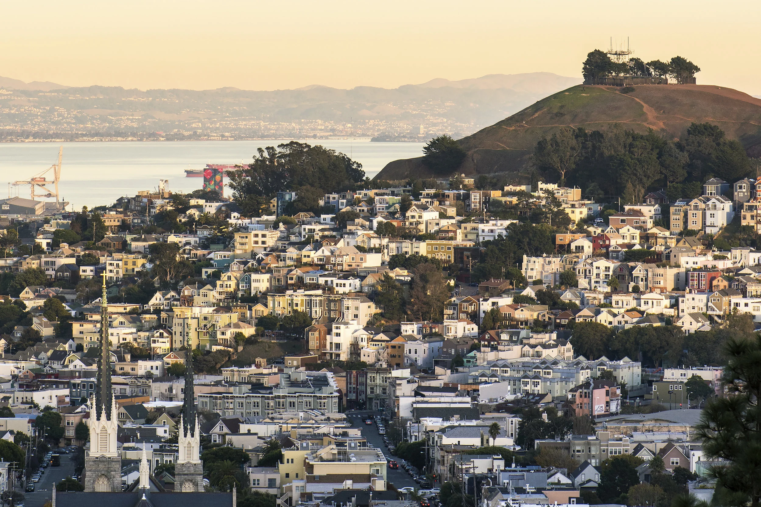 Bernal Heights at Sunset