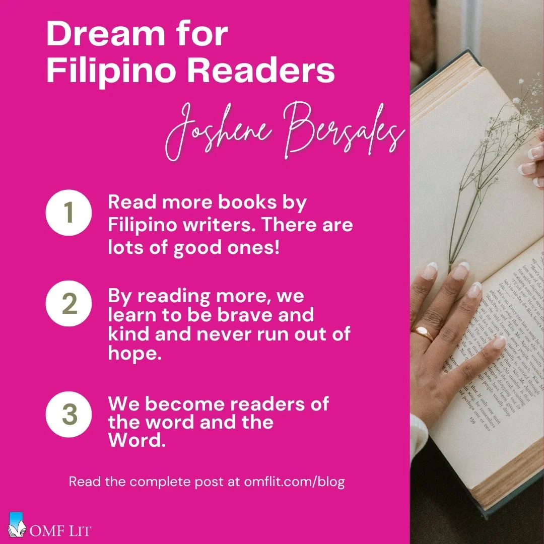 "Let us become readers of the word and the Word" - Joshene Bersales