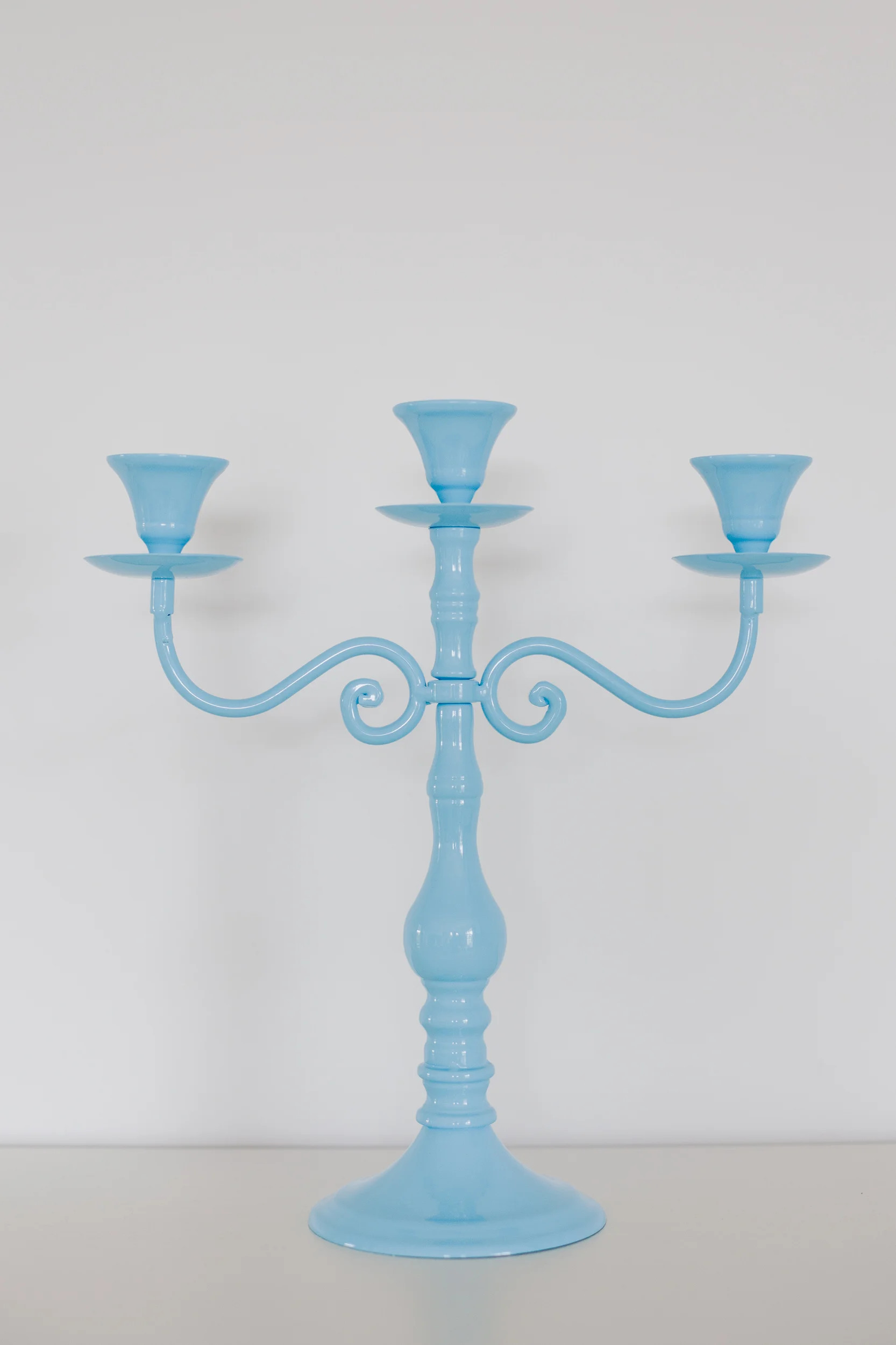 Blue Metal Candelabra
