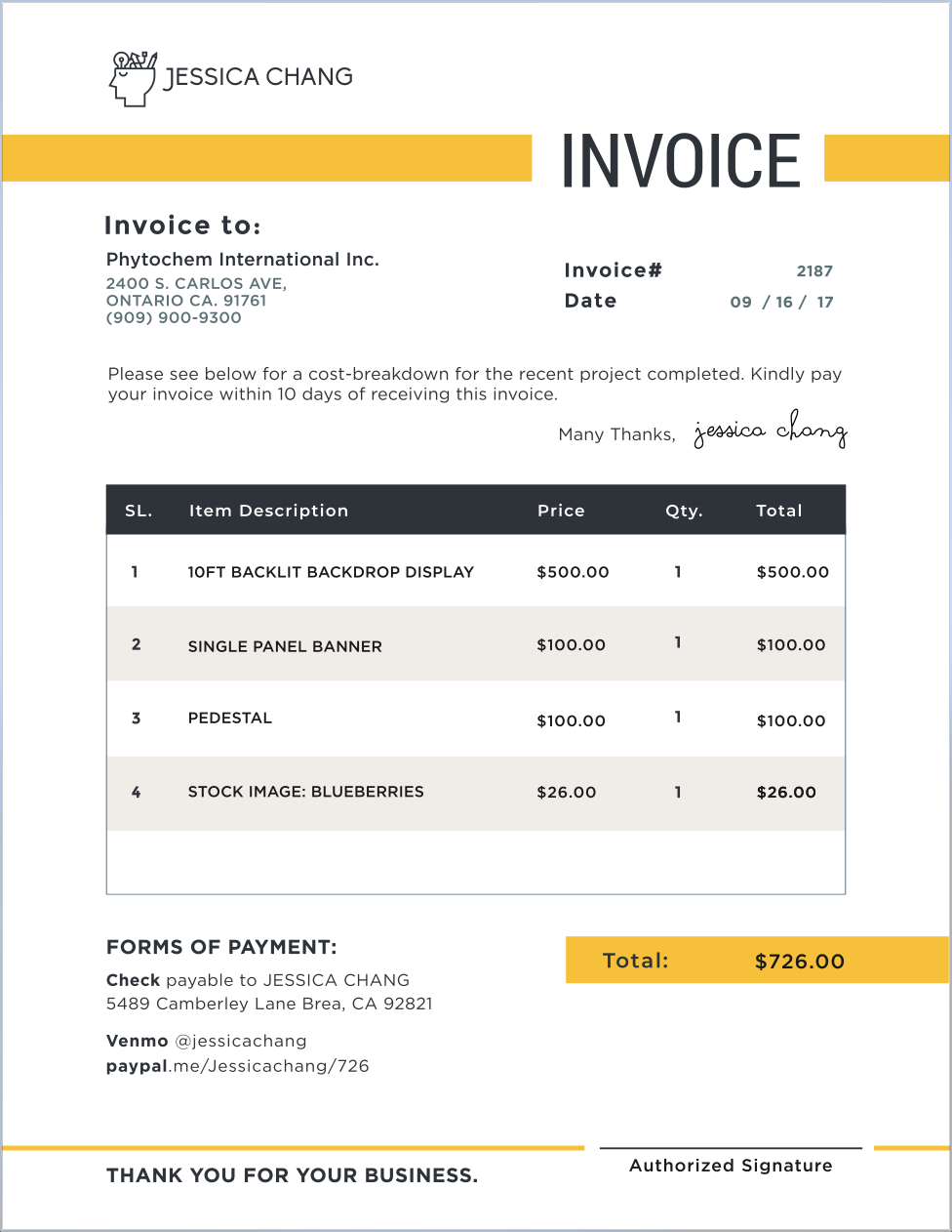 Invoice Design