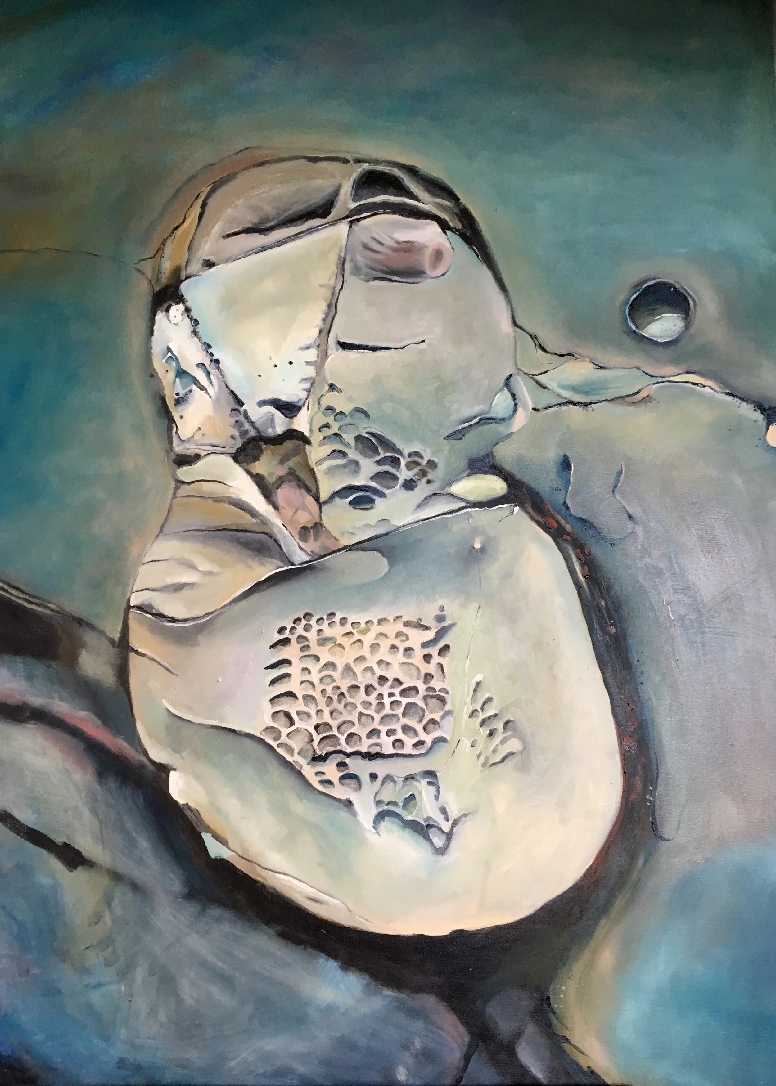 "65 Million Years" 121cm x 91cm. Oil and Acrylic on canvas