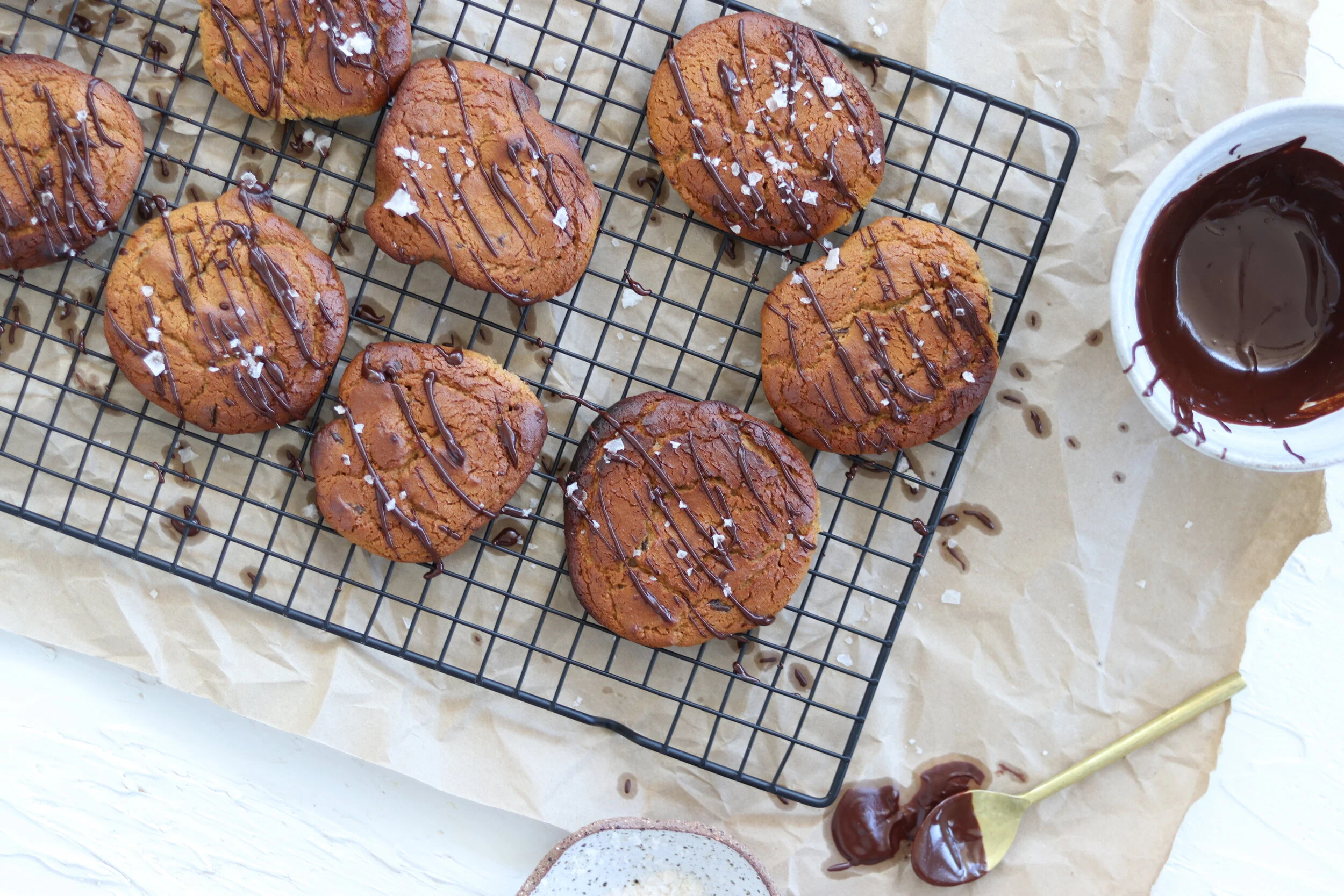 Chocolate chip, white bean cookies 