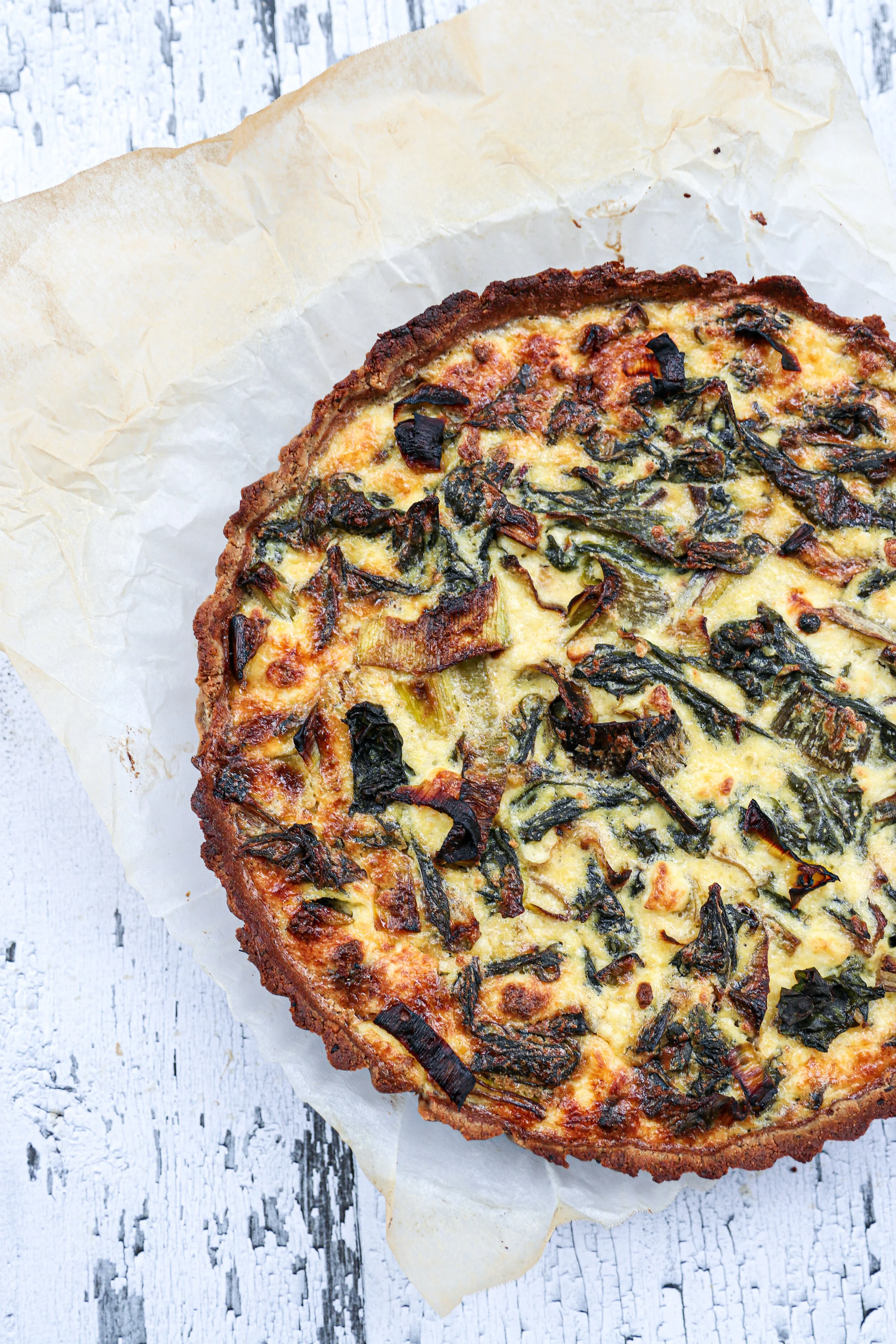 Spinach, leek &amp; ricotta tart 