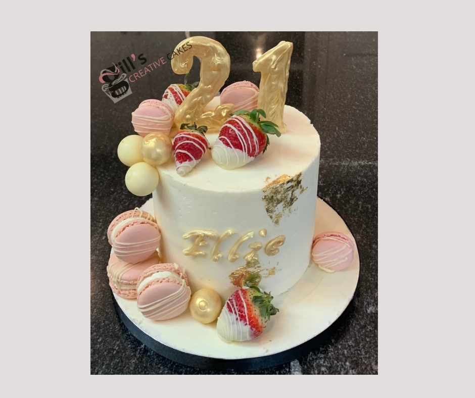 21st strawberry macaron and white chocolate cake.png