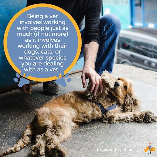 being a veterinarian means working with people as much as animals