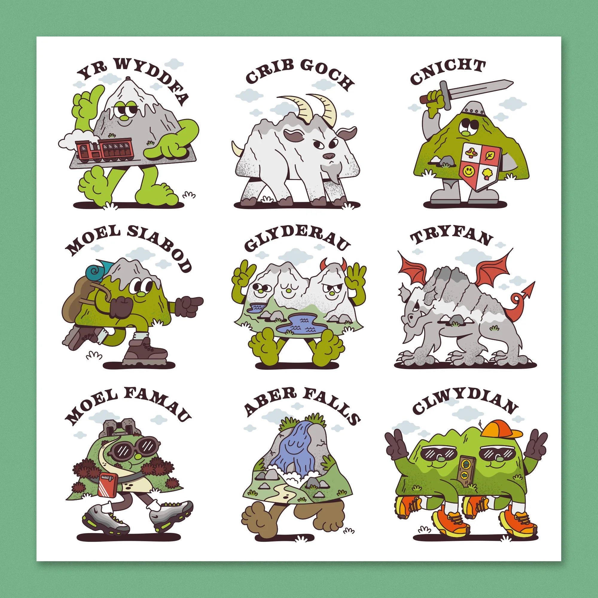 MOUNTAINS - Square print