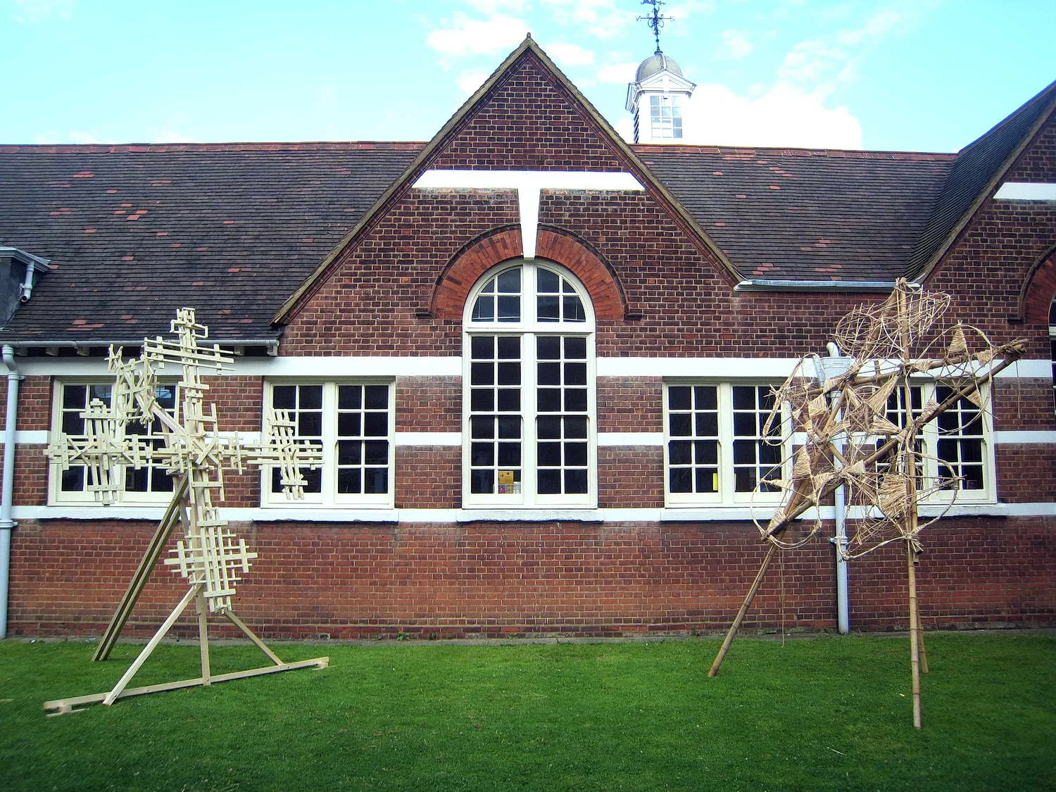 Jousting Windmills - shapes inspired by the heraldry of the school crest and a holiday sailing on the Norfolk Broads.