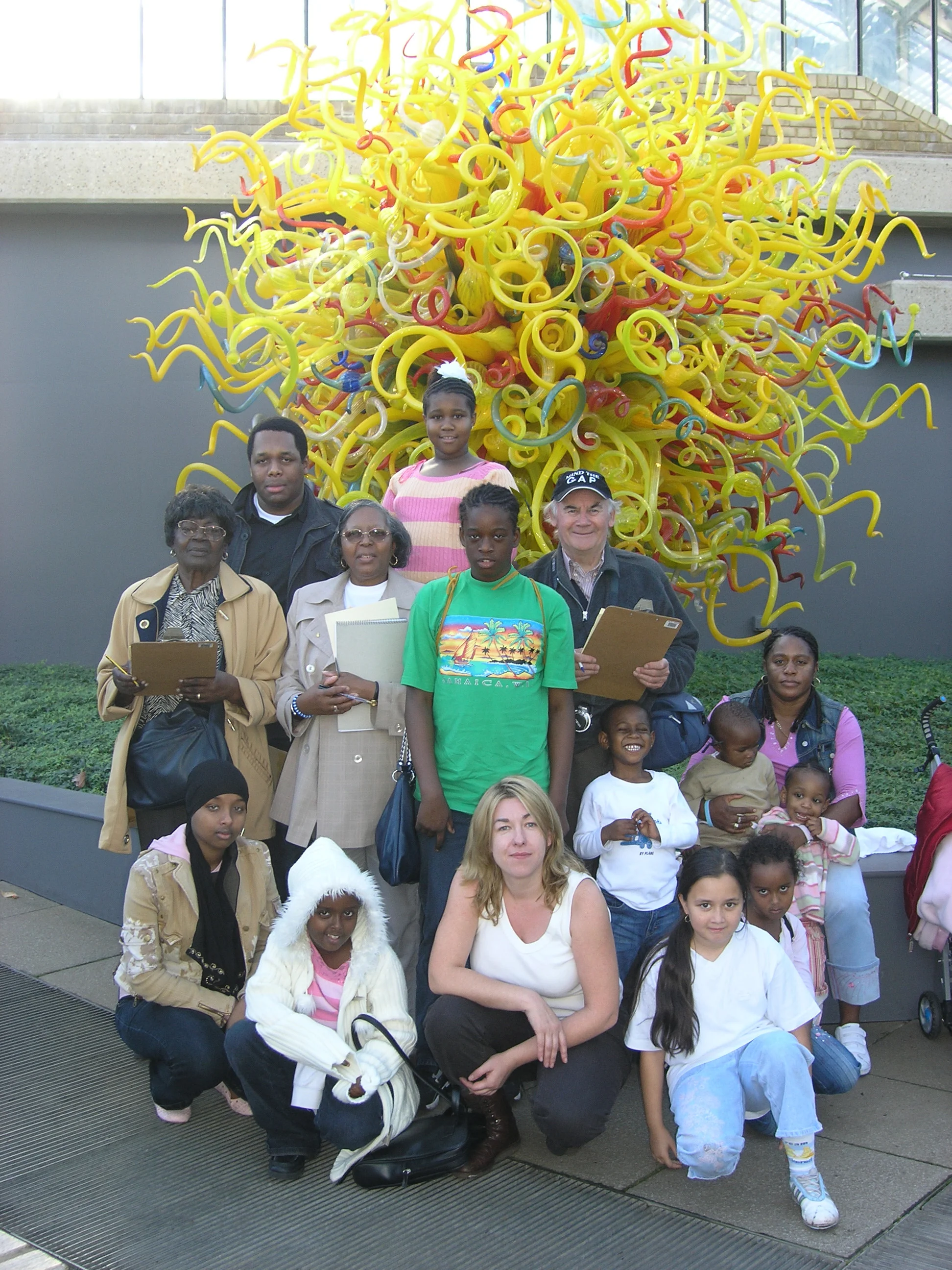 A group from the Shape Shed visited Kew Gardens to see the exhibition of glass sculptures by Chihuly.
