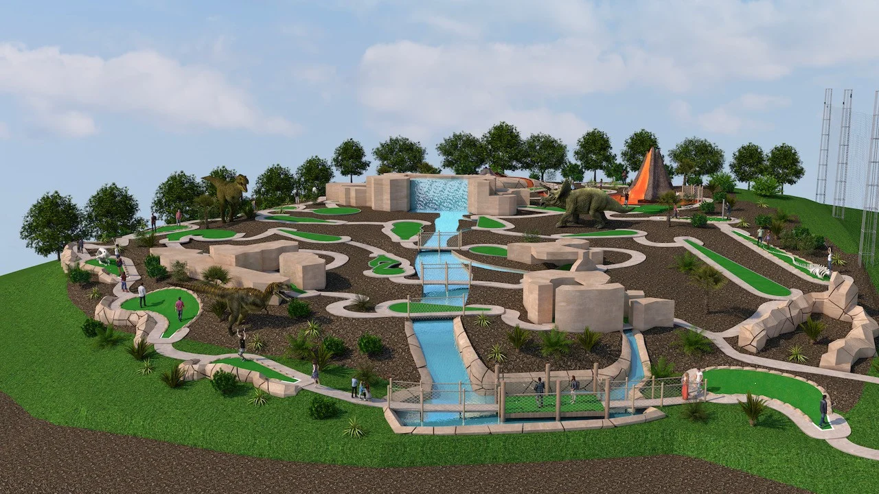 CGIs reveal volcanic extension at Dino Falls Adventure Golf