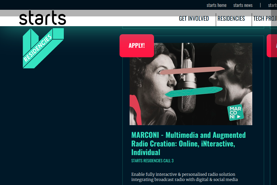 Apply now as an artist in residence with MARCONI!