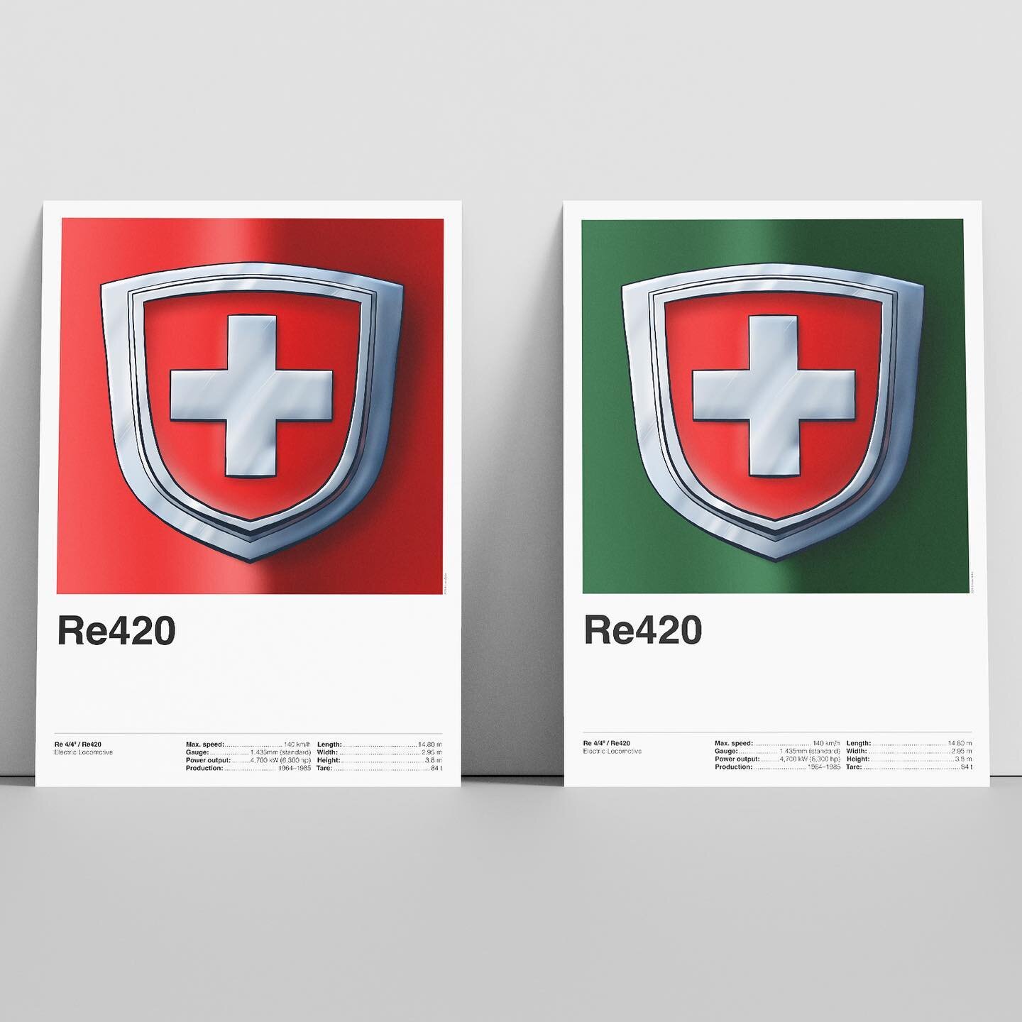 ❤️💚L&rsquo;iconique rouge ou le classique vert. Ces deux posters &agrave; l&rsquo;image de la #locomotive #Re420 sont disponibles dans ma boutique (lien en bio)
.

❤️💚The iconic red or the classic green. These two posters featuring the #Re420 #loco