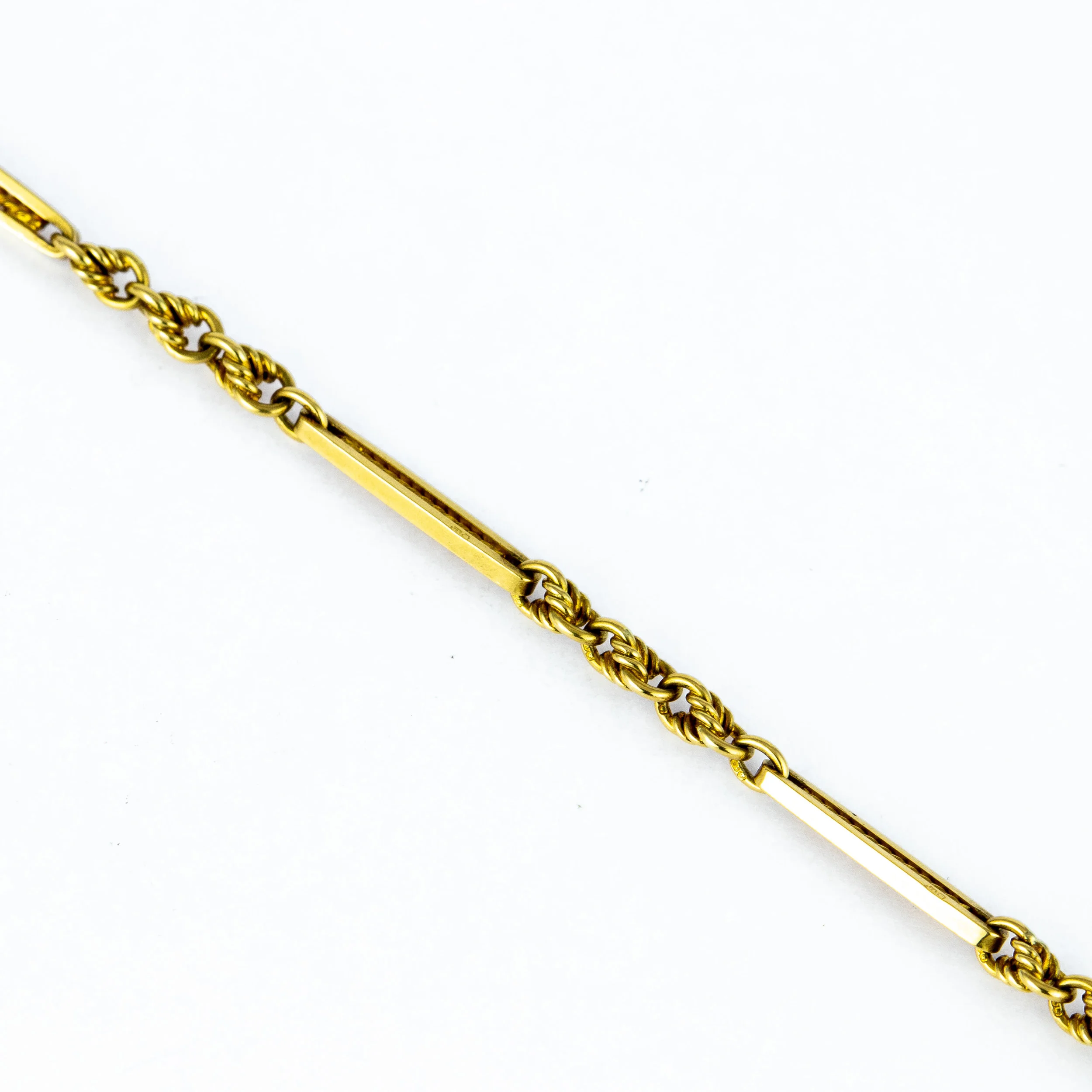 Rex-Johnson-18ct-Edwardian-Antique-Fancy-Linked-Single-Albert-Chain 2.jpg